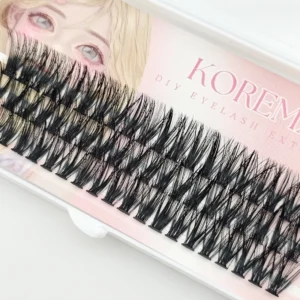 Koremaz set 10 Hộp Lông Mi Giả 3 Hàng 3d diy 50d + Khay Nối Dài Cong